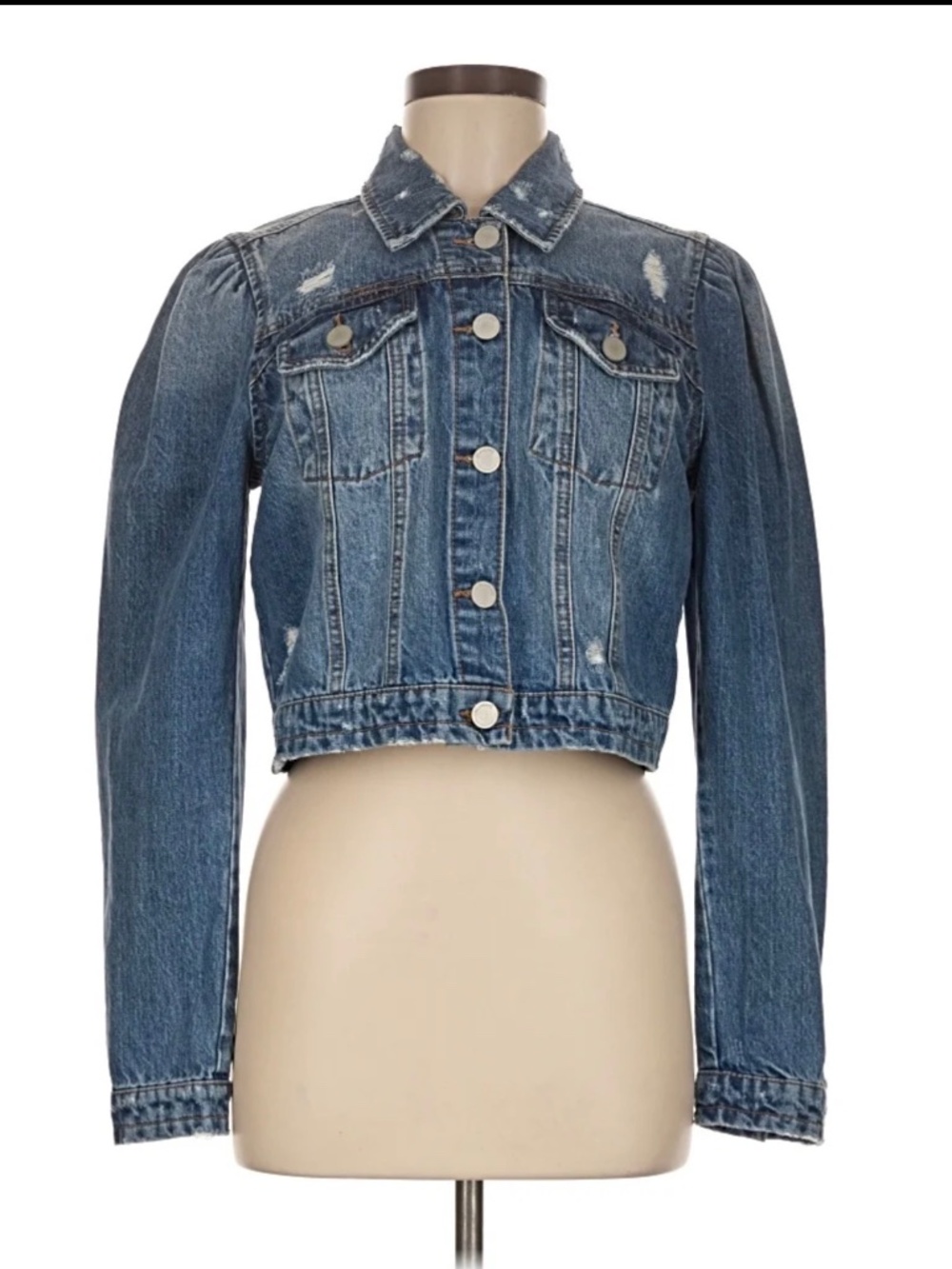 Blank NYC Distressed Denim Jacket NWOT